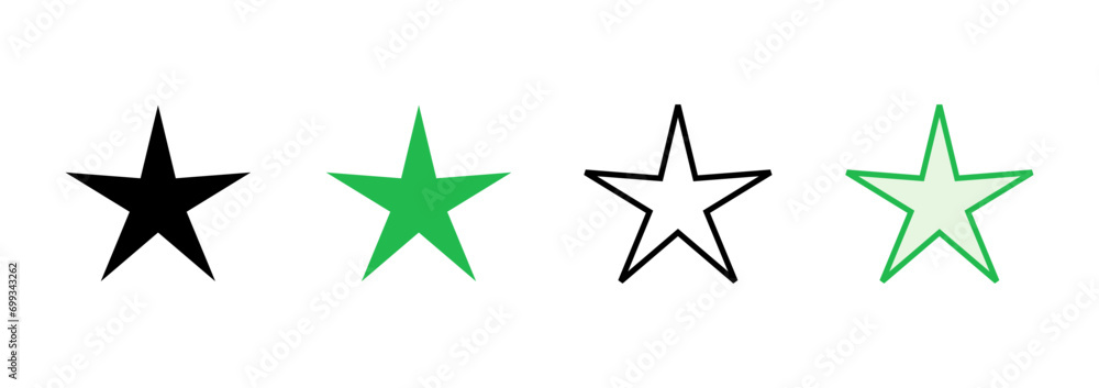 Obraz premium Star Icon set. rating icon vector. favourite star icon