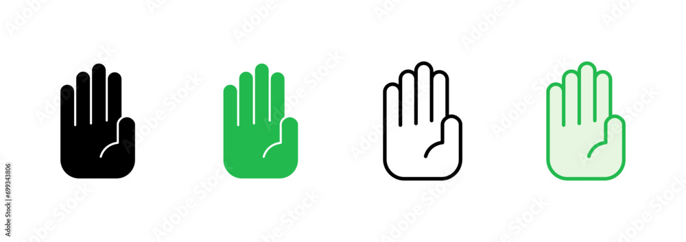 Hand icon set. hand vector icon, palm,click Hand icon set. hand vector icon, palm,click