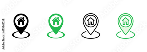 address icon vector. home location icon vector