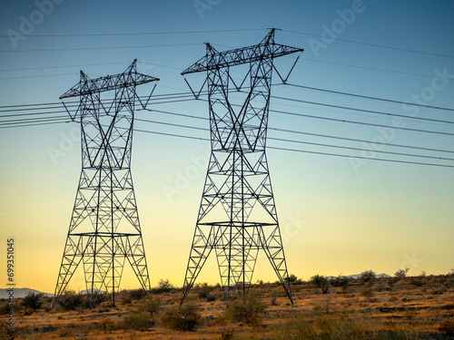 Two Power Transmission Towers