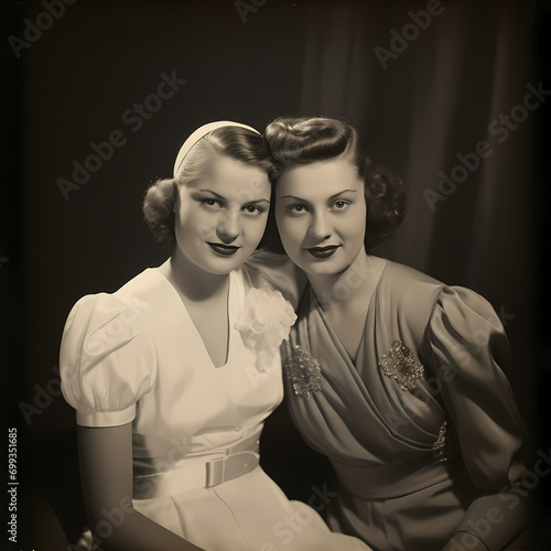 Female couple from the sixties photo