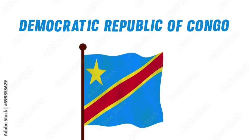 Democratic Republic of Congo animated video raising the flag, introduction of the country name and flag 4K Resolution. Democratic Republic of Congo animated video raising the flag, introduction of the country name and flag 4K Resolution.