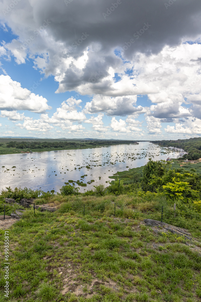 paisagem natural na cidade de Corumbá, região do Pantanal Sul, Estado do Mato Grosso do Sul, Brasil