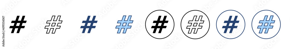 Obraz premium Hashtag icon vector. hashtag sign and symbol