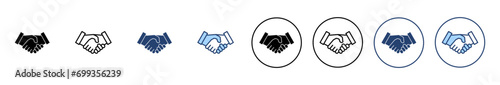 Handshake icon vector. business handshake sign and symbol. contact agreement