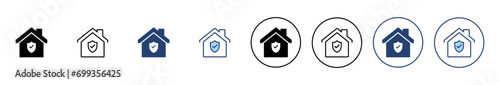 home insurance icon vector. home protection sign and symbol