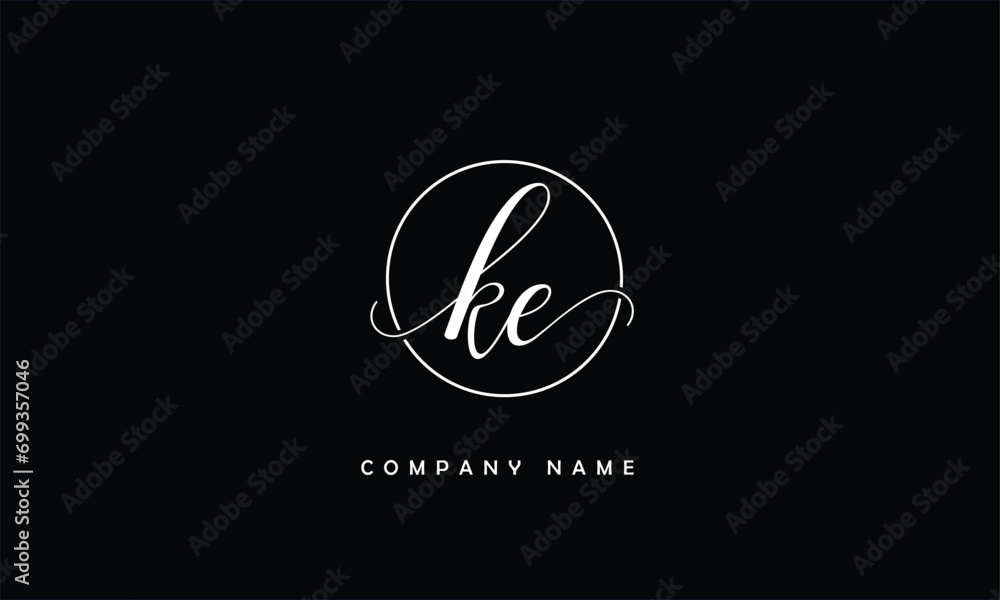 Fototapeta premium KE, EK, K, E Abstract Letters Logo Monogram