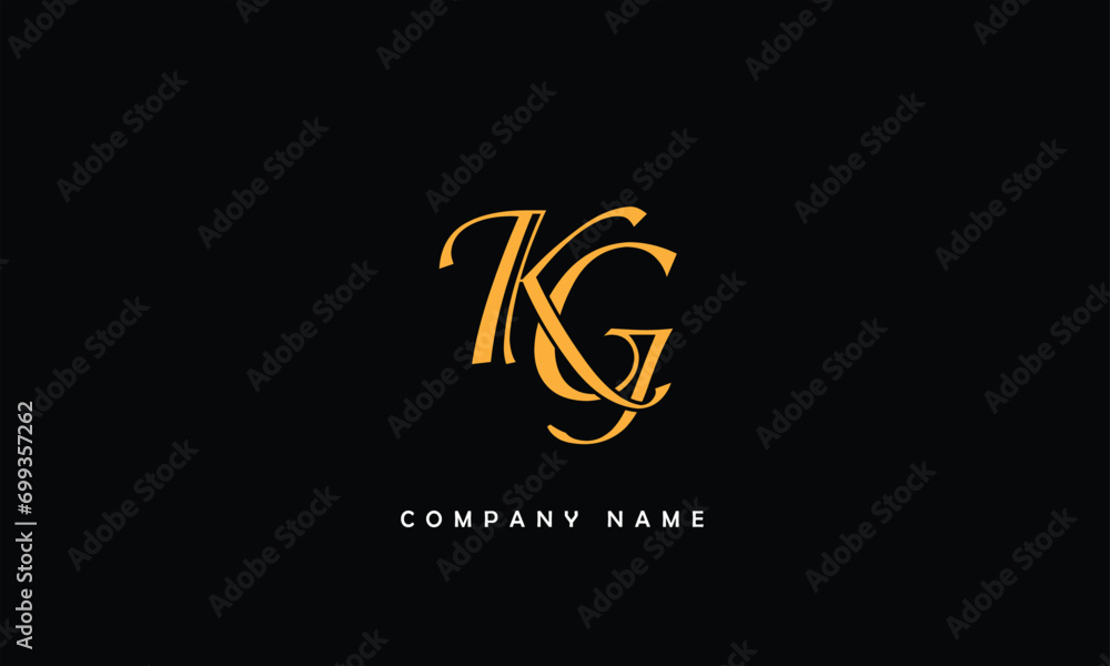 KG, GK, K, G Abstract Letters Logo Monogram KG, GK, K, G Abstract Letters Logo Monogram