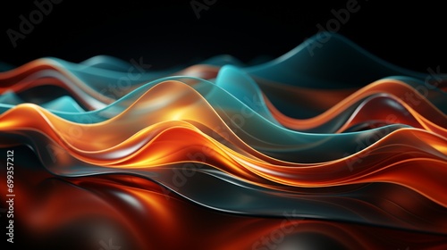 Revolutionize Your Screen: Dynamic Turquoise & Brown Waves in 64K Brilliance – Unleash the Future with Top-Tier Wallpaper!, Generative AI