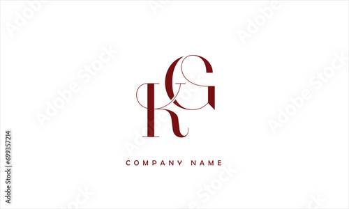 KG, GK, K, G Abstract Letters Logo Monogram