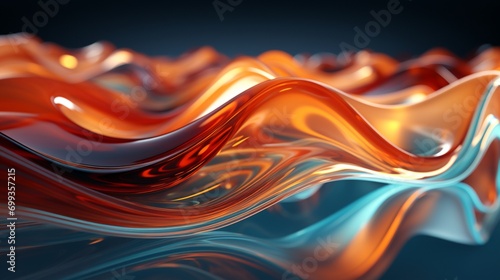 Revolutionize Your Screen: Dynamic Turquoise & Brown Waves in 64K Brilliance – Unleash the Future with Top-Tier Wallpaper!, Generative AI