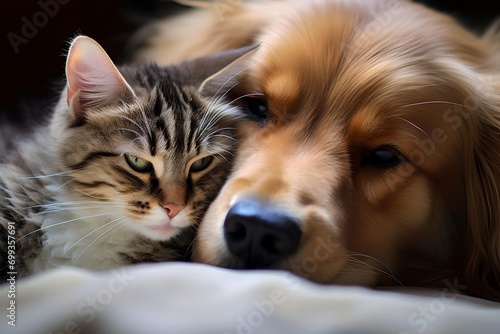 Cute Companionship: Adorable Dog and Kitten Friendship