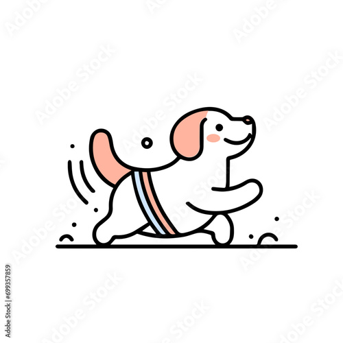 Minimal Chubby Animal Need to Exercise funny clipart of dog