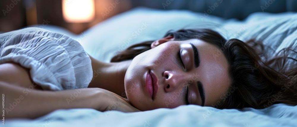 Very attractive woman, lying in bed, sleeping, Very attractive woman, lying in bed, sleeping,