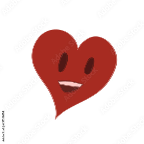 Cute red heart