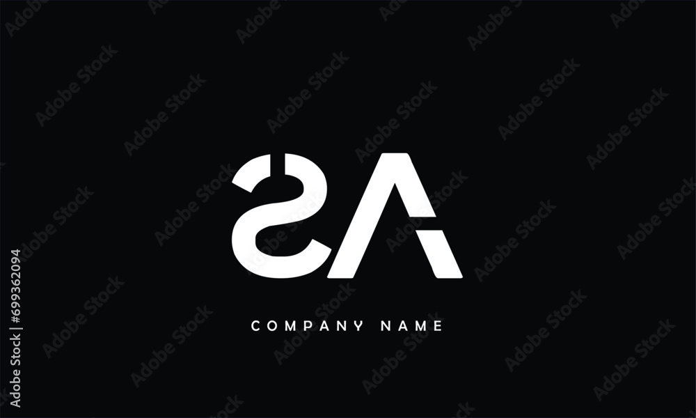 SA, AS, S, A Abstract Letters Logo Monogram SA, AS, S, A Abstract Letters Logo Monogram