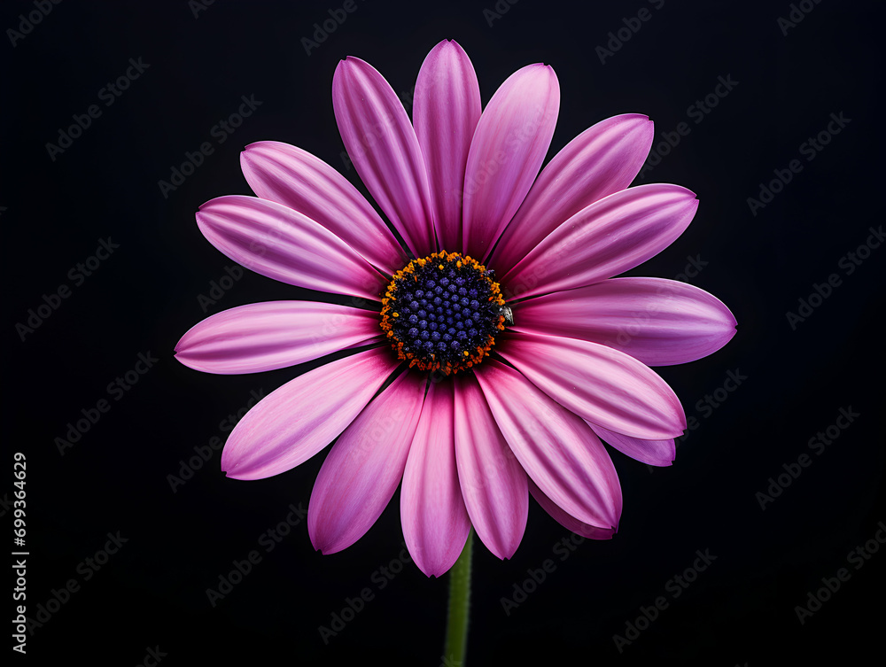 Obraz premium daisy flower in studio background, single daisy flower, Beautiful flower, african daisy