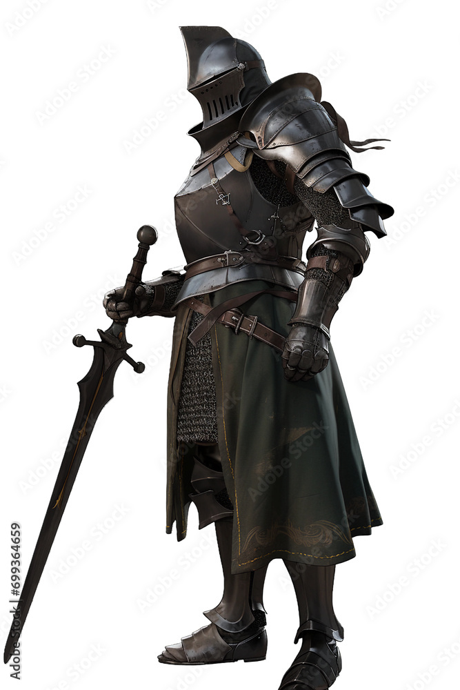 hight tecnology Medieval knight with a visor, PNG image, PNG graphic resource
