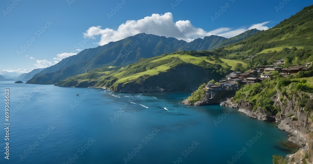 Lake in the mountains landscape Lake in the mountains landscape