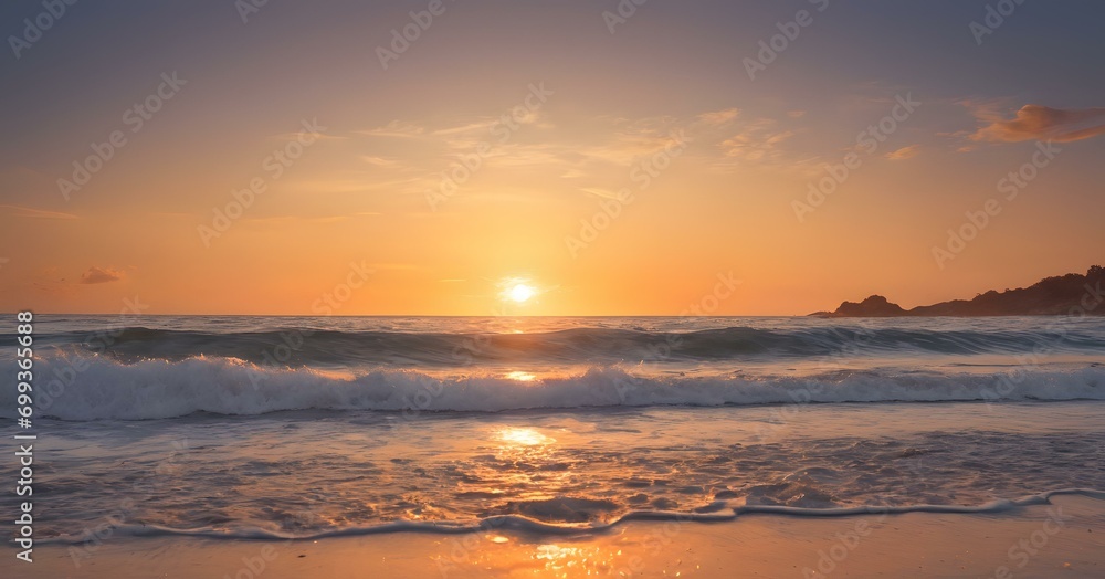 Sunset at the beach landscape