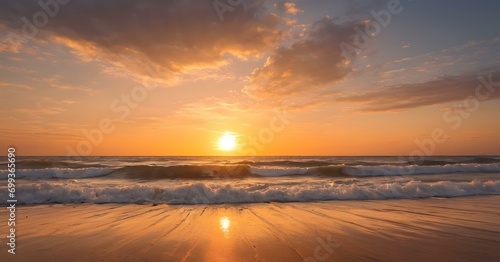 Sunset over the sea landscape © LilithArt