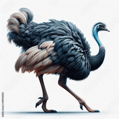 ostrich, avestruz, страус, burung unta, isolated White background