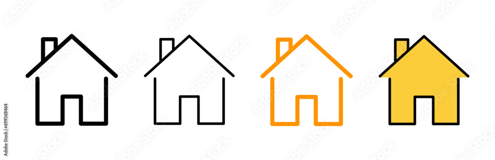 House icon set vector. Home sign and symbol House icon set vector. Home sign and symbol