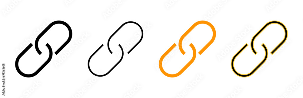 Link icon set vector. Hyperlink chain sign and symbol Link icon set vector. Hyperlink chain sign and symbol