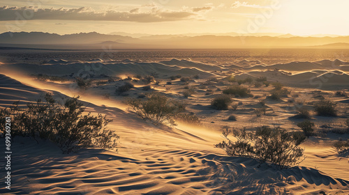 sunrise in the desert photo