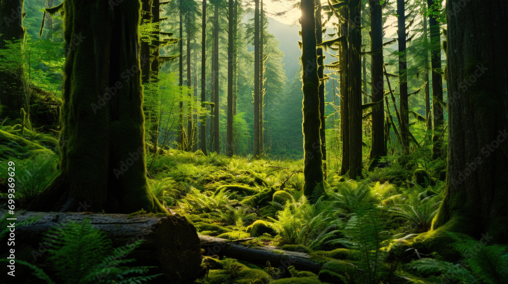 Obraz premium Rejuvenating Nature: Reforestation Initiatives and Growth