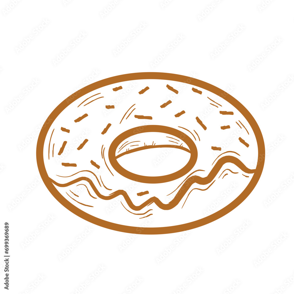 Illustration of a donut Illustration of a donut