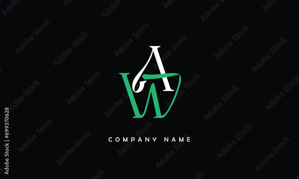 WA, AW, W, A Abstract Letters Logo Monogram WA, AW, W, A Abstract Letters Logo Monogram