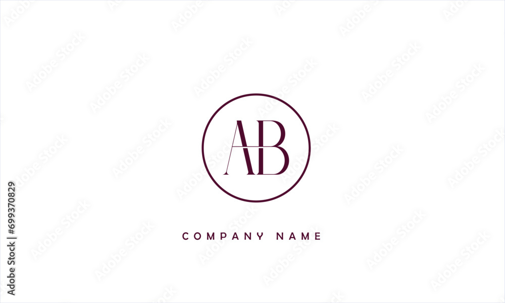 AB, BA, A, B Abstract Letters Logo Monogram AB, BA, A, B Abstract Letters Logo Monogram