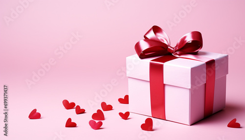Love and celebration wrapped in a gift box generated by AI