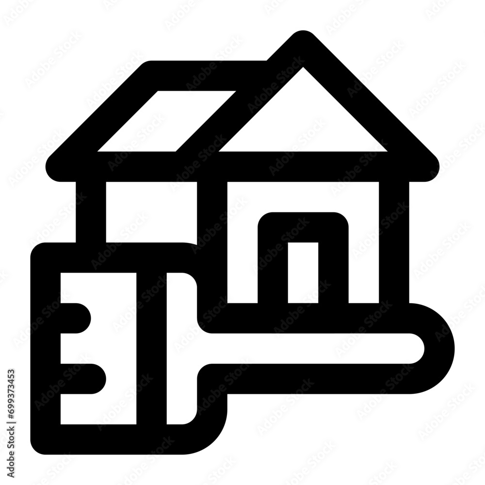 House paint icon with outline style. House paint icon with outline style.