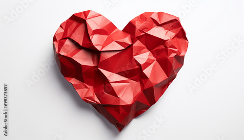 Wallpaper Mural Love shaped heart, abstract romance, shiny crystal gift generated by AI Torontodigital.ca