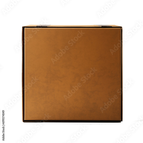 brown cardboard box, paper box isolated on transparency background