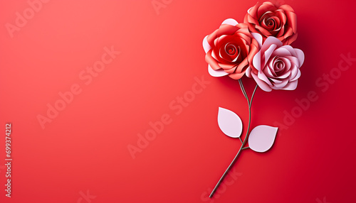 Romance blossoms in nature elegant floral decoration generated by AI