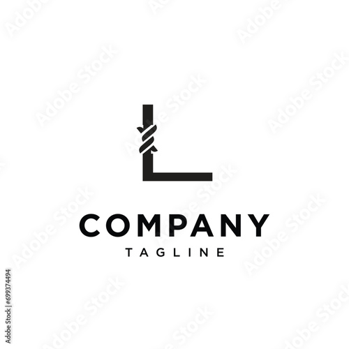 Letter L Fence Thorns Logo icon vector template.eps