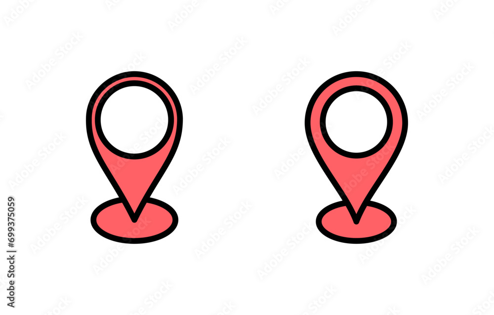 Address icon set illustration. home location sign and symbol. pinpoint Address icon set illustration. home location sign and symbol. pinpoint