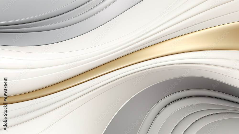 Fototapeta premium White abstract background with luxurious golden elements.