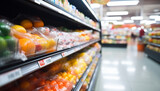 Healthy eating choices in a supermarket aisle generated by AI