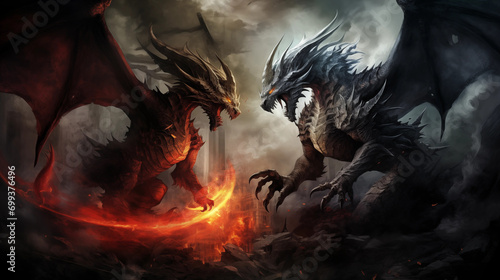 Dragon war fight photo