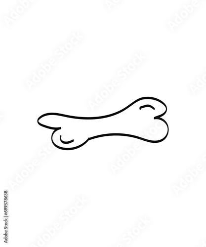 bone hand draw icon, vector best line icon.