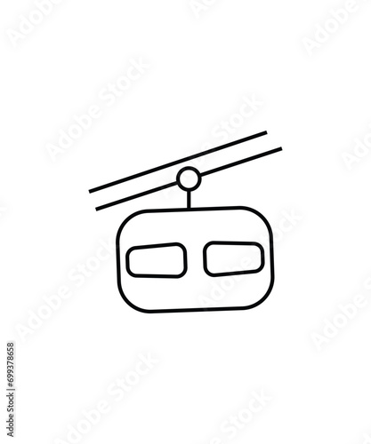 cable car icon, vector best line icon.