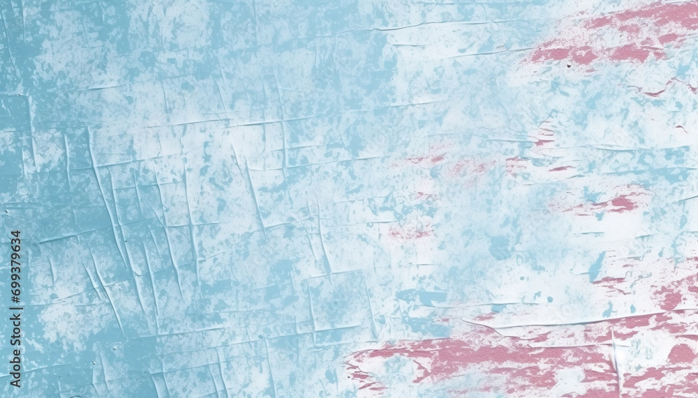Abstract blue pattern on old grunge wallpaper generated by AI
