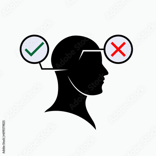 Lie Icon. Liar, Truth or False Symbol.