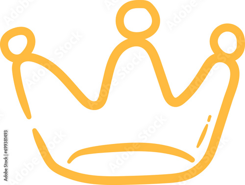 Cute Decorative Crown Sticker Element  photo