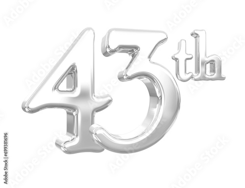 43th Anniversary Silver 3D
