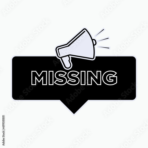 Missing Announcement Icon.  Symbol to Announce - Vector. 